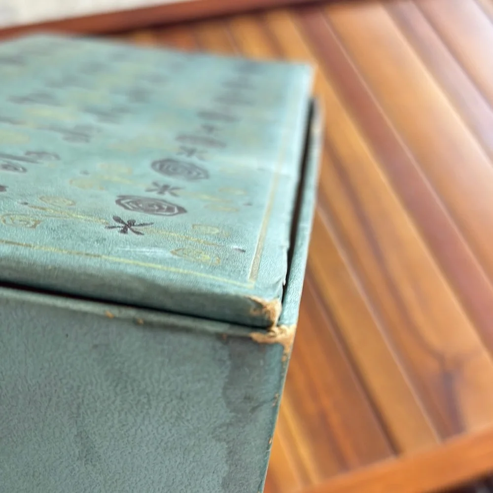 Vintage Blue Green Dresser Box